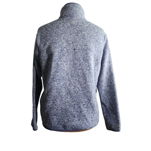 Eddie Bauer Womens Blue and White Snap Pull Over Size Large - Picture 3 of 7